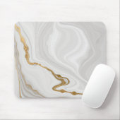 ミニマリスト白大理石 マウスパッド (マウス)