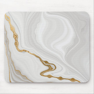 ミニマリスト白大理石 マウスパッド