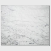ミニマリスト白大理石 ラッピングペーパー (フラット)