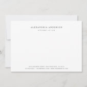 ミニマリスト白弁護士プロフェッショナルノートカード ノートカード (正面)