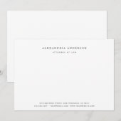 ミニマリスト白弁護士プロフェッショナルノートカード ノートカード (正面/裏面)