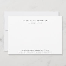 ミニマリスト白弁護士プロフェッショナルノートカード
