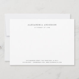 ミニマリスト白弁護士プロフェッショナルノートカード ノートカード