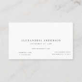 ミニマリスト白弁護士プロフェッショナル名刺 名刺 (正面)