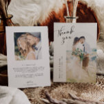 ミニマリスト白結婚アーチ サンキューカード<br><div class="desc">そしてモダンシンプル結婚文字と白いアーチフレームを備えた両面カー感謝していドと美しいスクリプトフォントで「あなた」と言う。背面の既定のメッセージは編集可能。カードの背面に第2の正方形の写真を追加することができる。</div>