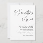 ミニマリスト白結婚式招待状(任意のスタイル) 招待状 (正面)