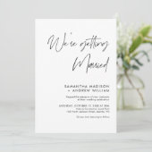 ミニマリスト白結婚式招待状(任意のスタイル) 招待状 (スタンド正面)