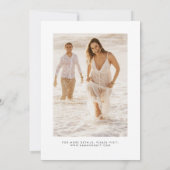 ミニマリスト白結婚式招待状(任意のスタイル) 招待状 (裏面)