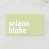 ミニマリスト白色とライム | QRコモダンード 名刺 (正面)