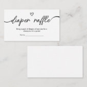 ミニマリスト白黒おむつラッフル エンクロージャーカード (正面/裏面)