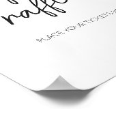 ミニマリスト白黒おむつラッフル ポスター (角)