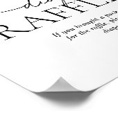 ミニマリスト白黒おむつラッフル ポスター (角)