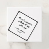 ミニマリスト白黒お祝いありがとう フェイバータグ (インサイチュ)