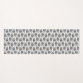 ミニマリスト白黒かわいいパンダスケッチ ヨガマット (正面(横))