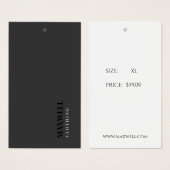 ミニマリスト白黒つるモダンラベル (正面&裏面)