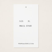 ミニマリスト白黒つるモダンラベル (裏面)