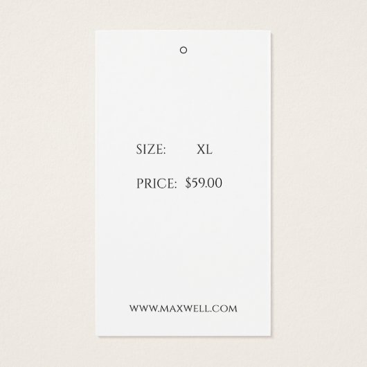 ミニマリスト白黒つるモダンラベル (裏面)