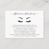 ミニマリスト白黒ののラッシンプルシュアフターケア 名刺 (正面)