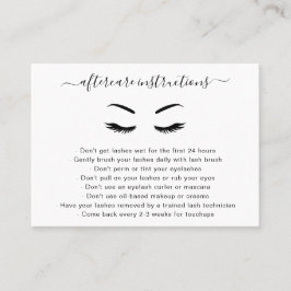 ミニマリスト白黒ののラッシンプルシュアフターケア 名刺