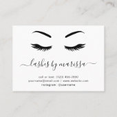 ミニマリスト白黒ののラッシンプルシュアフターケア 名刺 (裏面)