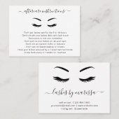 ミニマリスト白黒ののラッシンプルシュアフターケア 名刺 (正面/裏面)