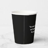 ミニマリスト白黒のカスタムフレーズ文字 紙コップ (右)