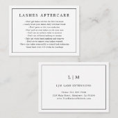 ミニマリスト白黒のラッシュアフターケアラーズ 名刺 (正面/裏面)