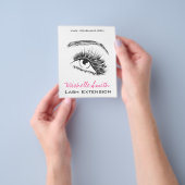 ミニマリスト白黒のラッシュエクステンション化粧 チラシ (手)