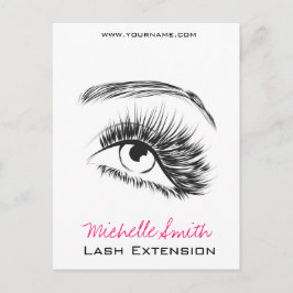 ミニマリスト白黒のラッシュエクステンション化粧 ポストカード