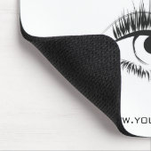 ミニマリスト白黒のラッシュエクステンション化粧 マウスパッド (コーナー)