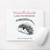 ミニマリスト白黒のラッシュエクステンション化粧 マウスパッド (マウス)