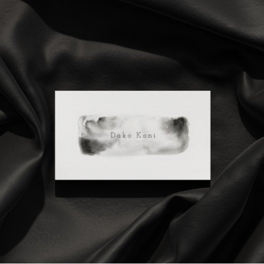 ミニマリスト白黒の水色 名刺