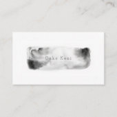 ミニマリスト白黒の水色 名刺 (正面)