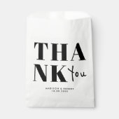 ミニマリスト白黒はっきりしたサンキュー結婚ズ フェイバーバッグ (正面)
