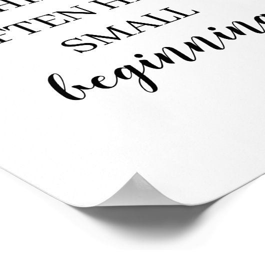 ミニマリスト白黒やる気を起こさせる ポスター (角)