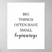 ミニマリスト白黒やる気を起こさせる ポスター (正面)