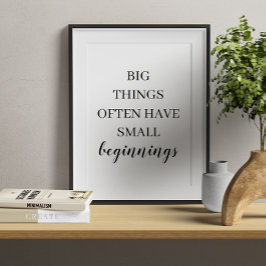 ミニマリスト白黒やる気を起こさせる ポスター