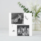 ミニマリスト白黒アートフォトクリスマスホール シーズンカード (スタンド正面)