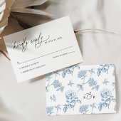 ミニマリスト白黒ウェディングRSVPカード 出欠カード