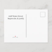 ミニマリスト白黒カスタム卒業 案内ポストカード (裏面)