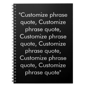 ミニマリスト白黒カスタム文字句モノグラム ノートブック