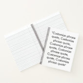 ミニマリスト白黒カスタム文字句 ノートブック (内部)