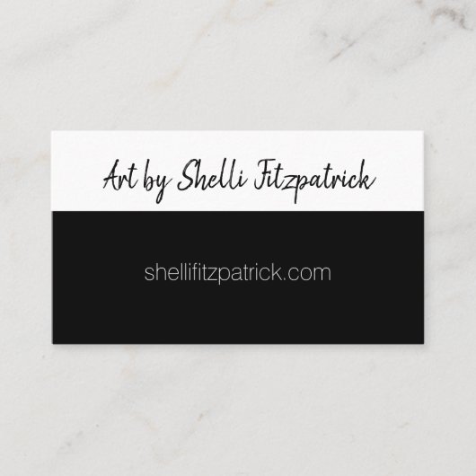 ミニマリスト白黒カスタムQRコードMV 名刺 (正面)