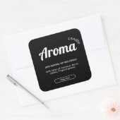 ミニマリスト白黒キャンドルラベルシール スクエアシール (封筒)