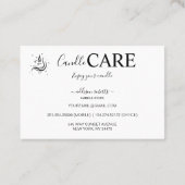 ミニマリスト白黒キャンドル気に 名刺 (裏面)