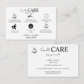 ミニマリスト白黒キャンドル気に 名刺 (正面/裏面)