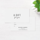 ミニマリスト白黒ギフト証明書 (デスク)