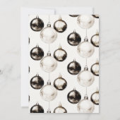 ミニマリスト白黒クリスマスパーティー 招待状 (裏面)