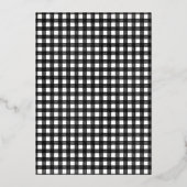 ミニマリスト白黒クリスマスパーティー 箔招待状 (裏面)