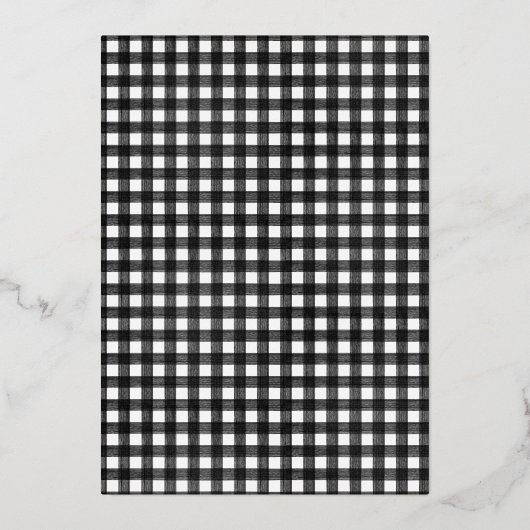 ミニマリスト白黒クリスマスパーティー 箔招待状 (裏面)